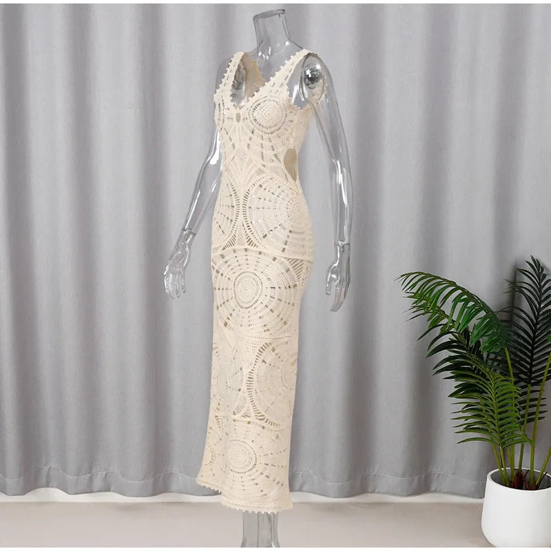 Vestido de crochê Maldivas