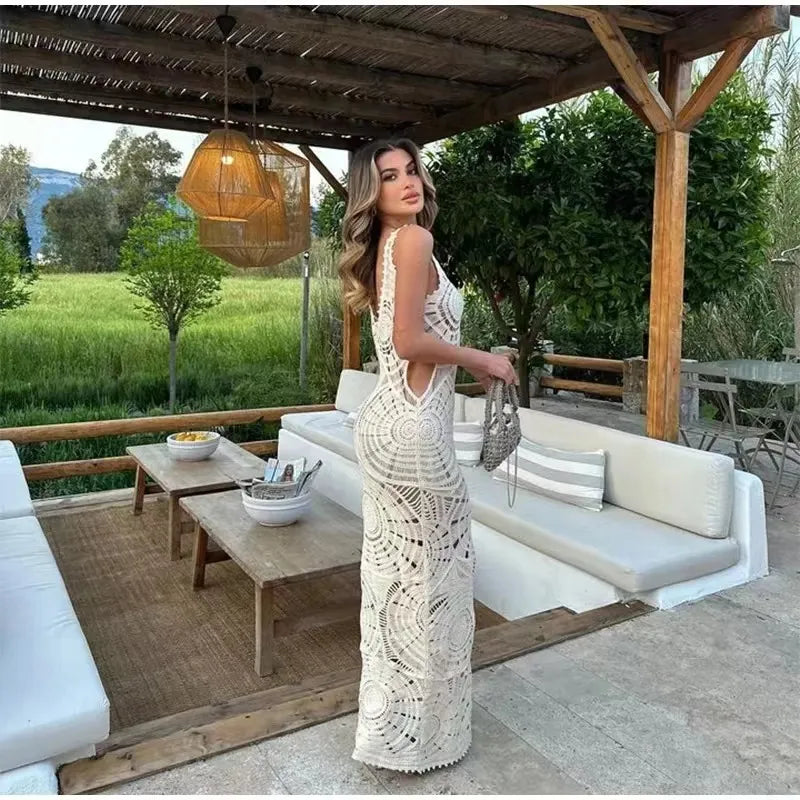 Vestido de crochê Maldivas