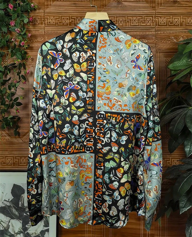 Camisa Feminina Manga Longa Borboletas