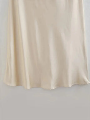 Vestido de cetim Santorini