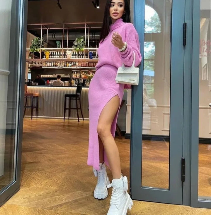 Vestido manga com gola - Conforto e elegância.