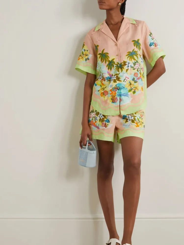 Conjunto de shorts e camisa Ilhas Gili