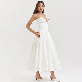 Vestido Longo Elegante com Barbatana e Bolsos Laterais Dublin