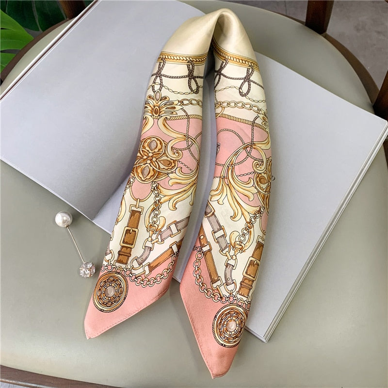 Lenços de Seda - Tamanho 53x53cm Estampas Variadas