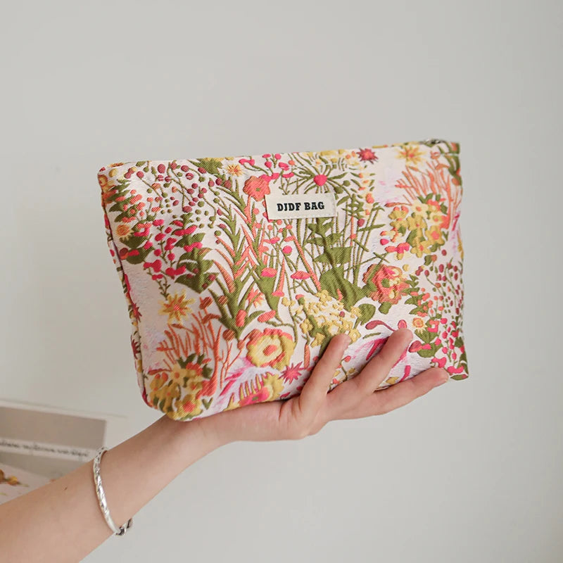 Bolsa Elegance de Cosméticos Feminina com Estampa 3D Elegante