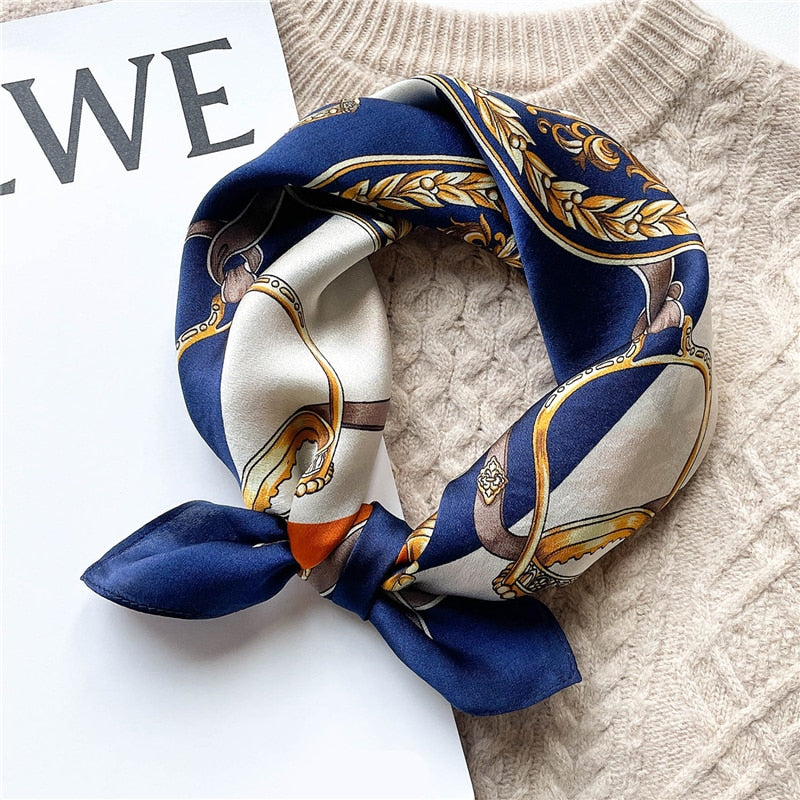 Lenços de Seda - Tamanho 53x53cm Estampas Variadas