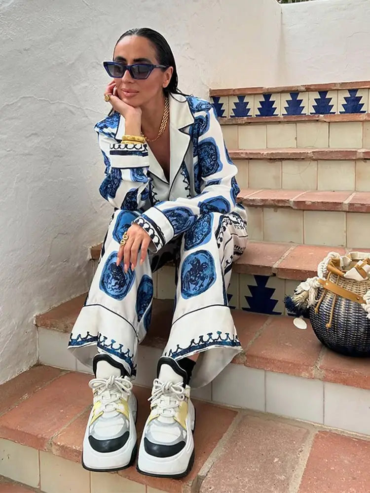 Conjunto Camisa e calça estampadas - Bruxelas