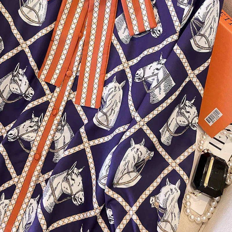 Camisa Cavalos de Luxo Toque de Seda