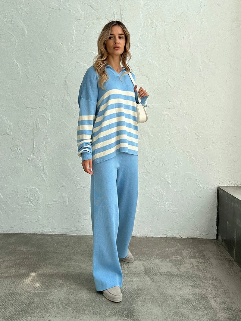 Conjunto de Loungewear Feminino Listrado - Nuuk