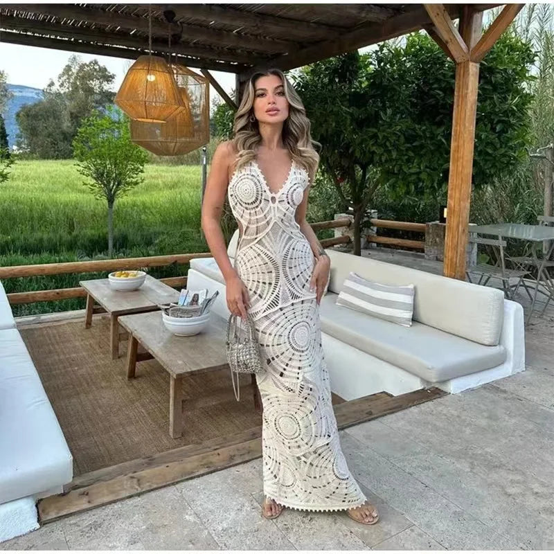 Vestido de crochê Maldivas