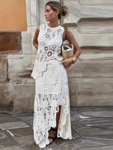 Conjunto Lolita de Crochê Assimétrico - Elegância e Exclusividade