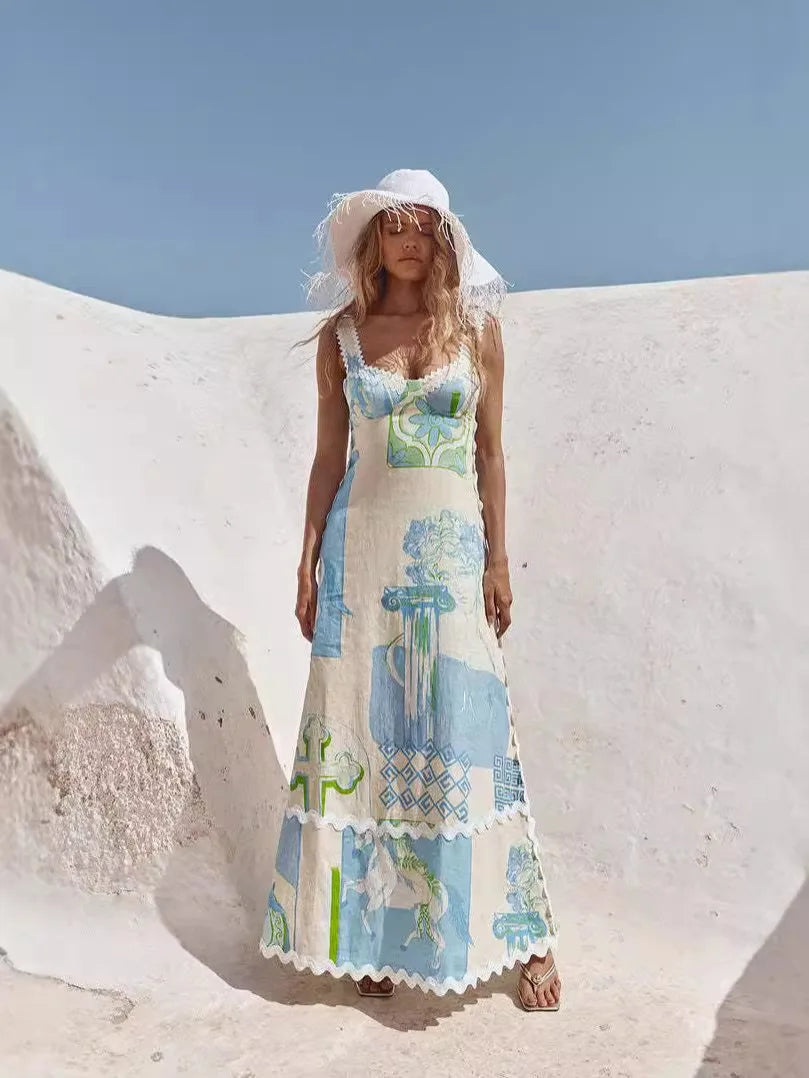 Vestido Mykonos – Vestido Longo com Estampa Floral