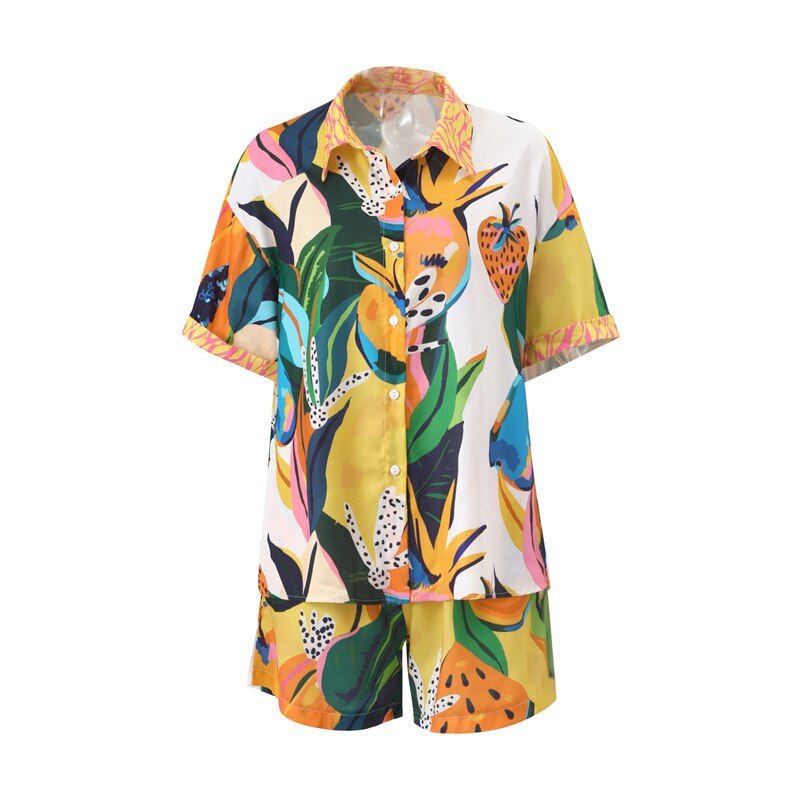 Conjunto Hawaii - Shorts e camisa