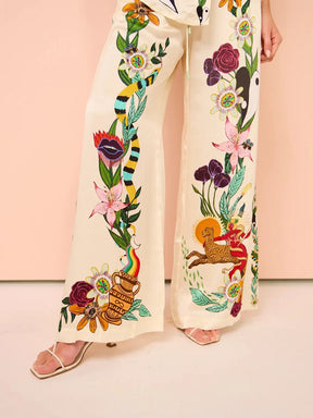 Conjunto Toque de Seda de Camisa Manga Curta e Calça Amsterdam