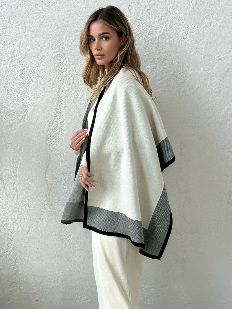 Conjunto de Malha Elegante com Xale - Fairbanks