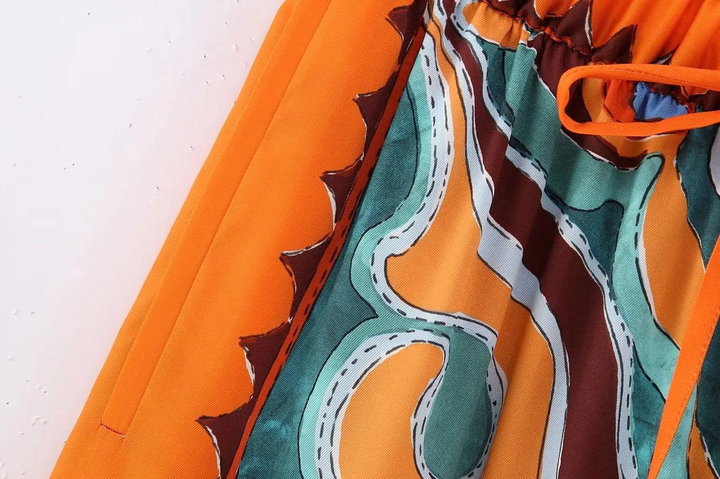 Conjunto Brigitte - Camisa, blusa estilo lenço e calça com elástico