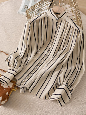 Camisa Feminina Manga Longa Listras