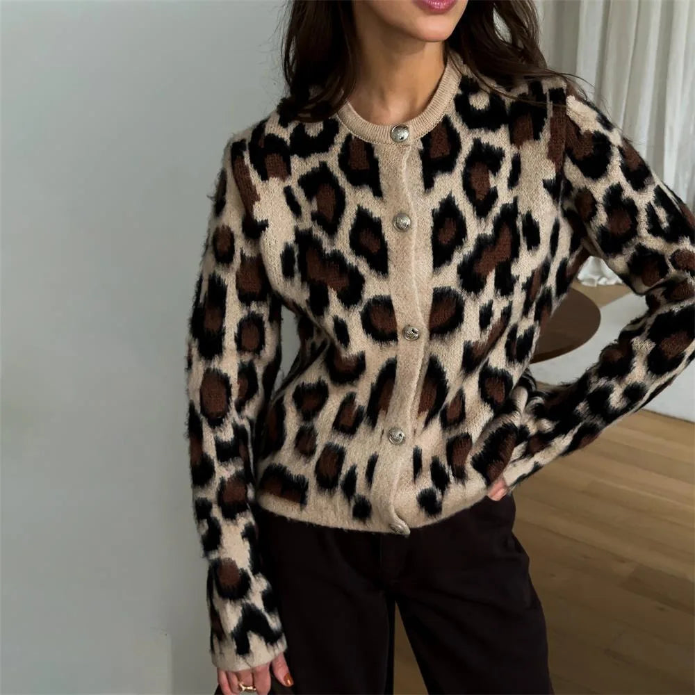 Cardigã Animal Print - Elegância feminina