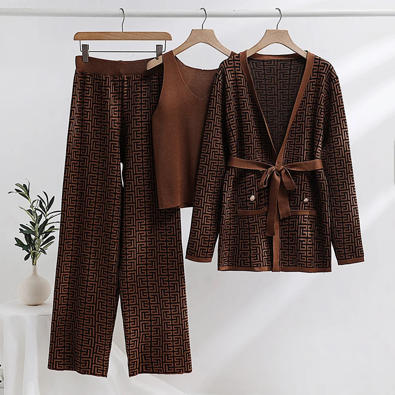 Conjunto de 3 Peças com Estampa Grega - Atenas