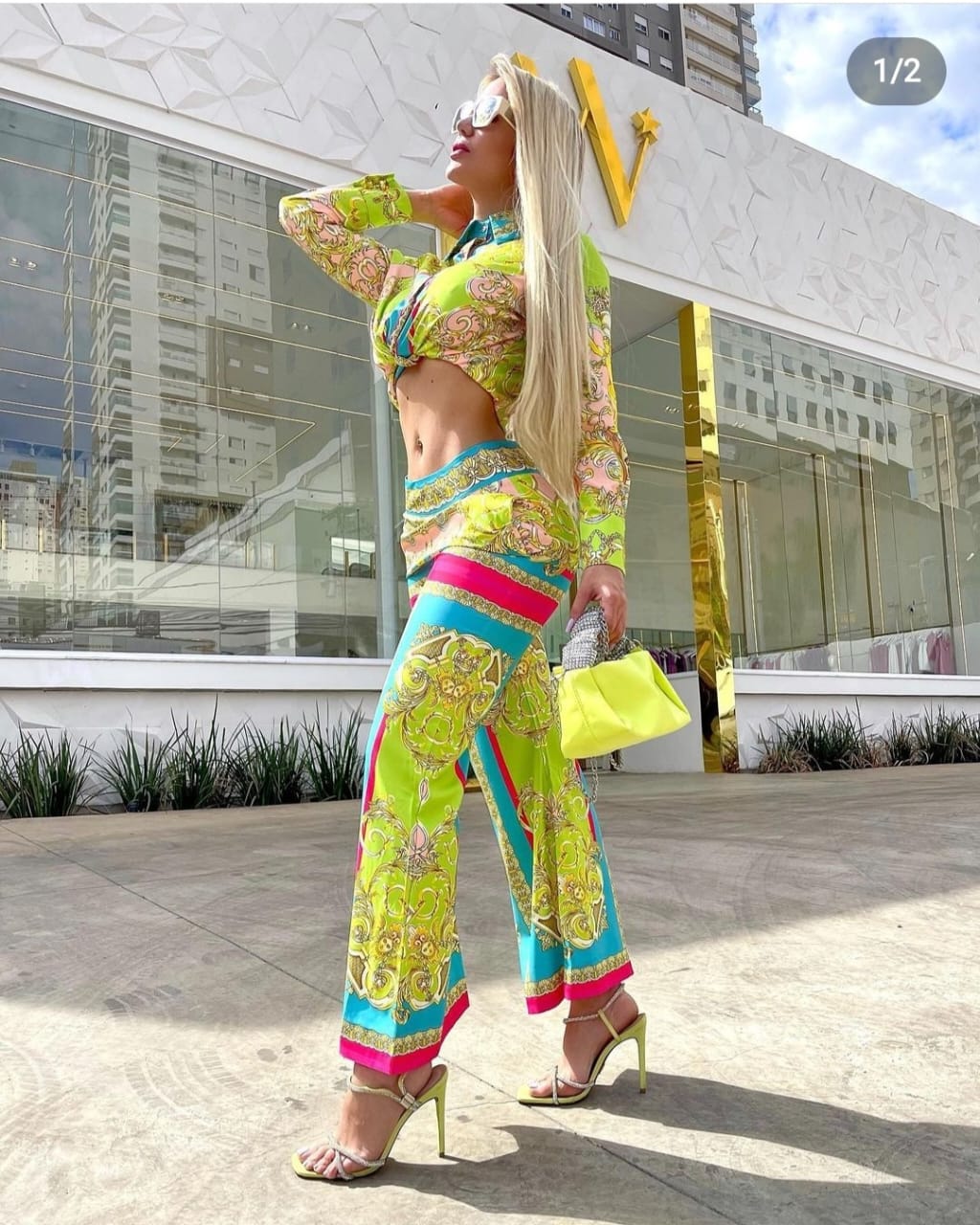 Conjunto Cher - Camisa e calça com zíper