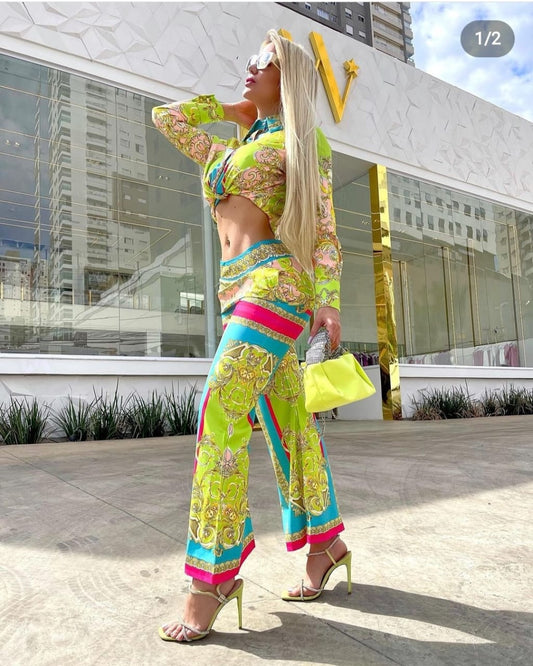 Conjunto Cher - Camisa e calça com zíper