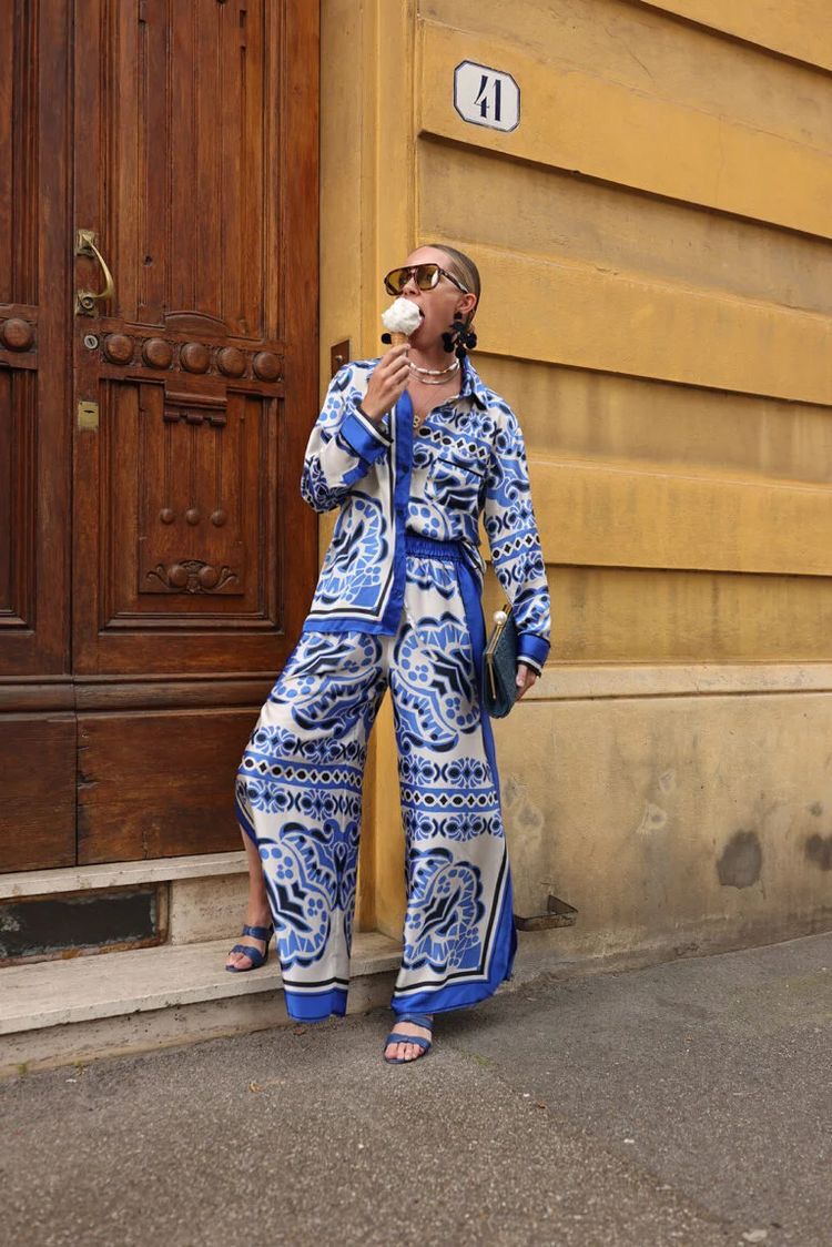 Conjunto Gisele - Camisa e calça com elástico