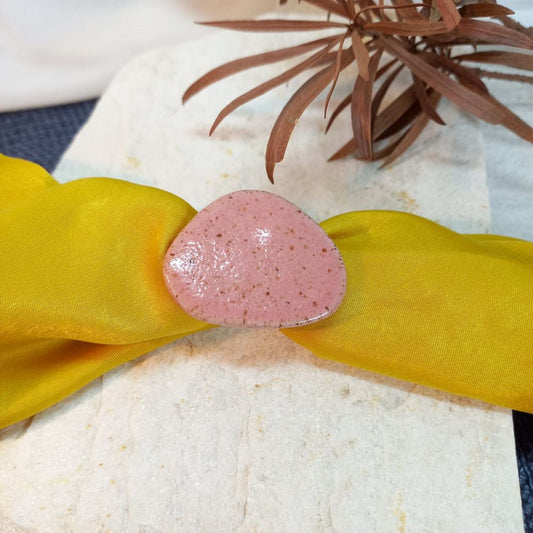 Anel Orgânico Rosa - Em Cerâmica Artesanal