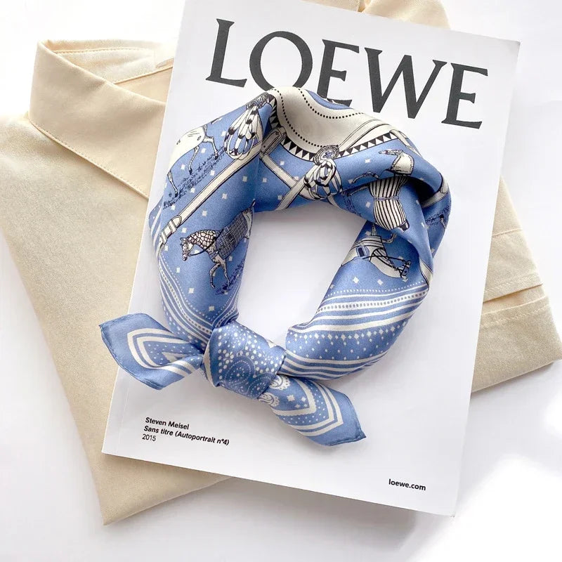 Lenços de Seda - Tamanho 53x53cm Estampas Variadas