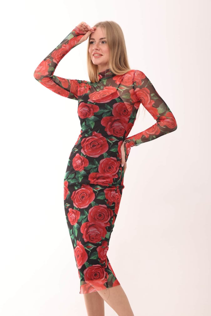 Vestido Longo Manga Longa Justo Equador (Pronta Entrega)