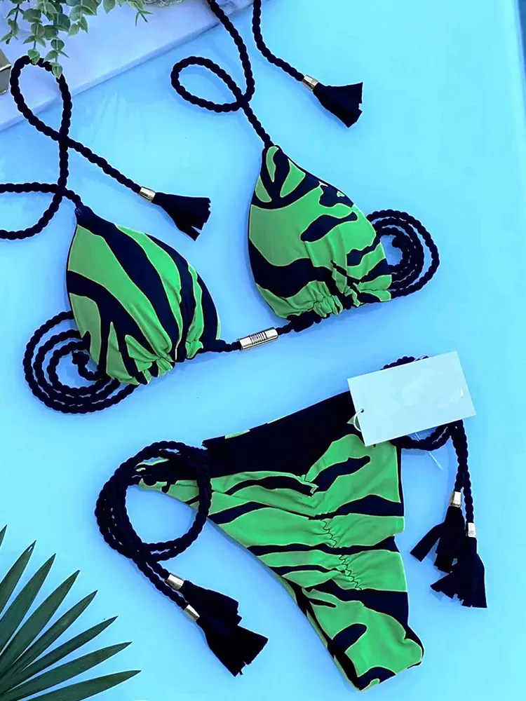 Biquini Iris - Verde e preto 1