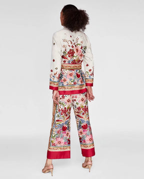 Conjunto Ellen - Blazer com amarração e calça com elástico