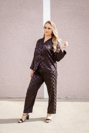 Conjunto Ágata - Camisa e calça de elástico