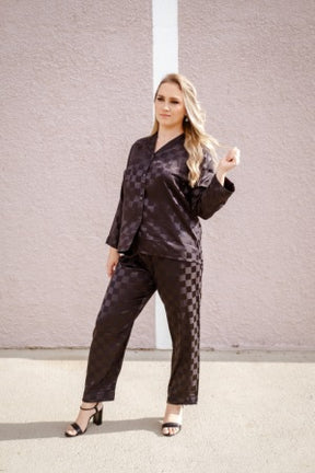Conjunto Ágata - Camisa e calça de elástico