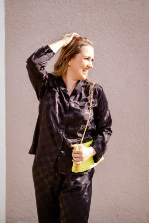 Conjunto Ágata - Camisa e calça de elástico