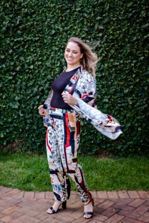 Conjunto Ayana - Kimono e calça com elástico