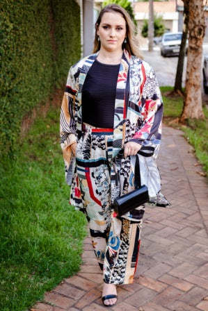 Conjunto Ayana - Kimono e calça com elástico