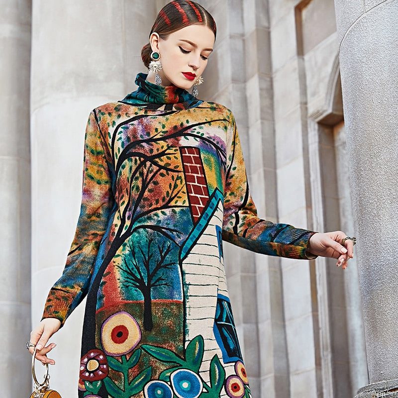 Vestido de lã Sabrina