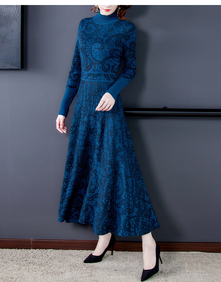 Vestido de lã Carlota Azul