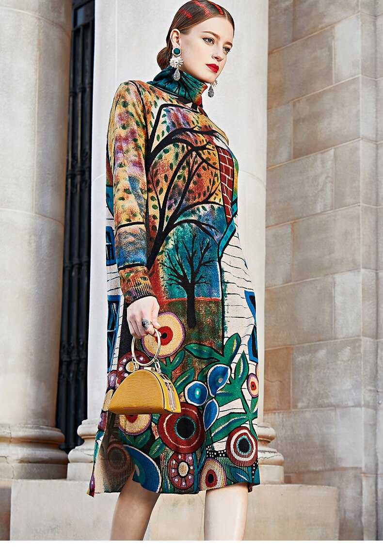 Vestido de lã Sabrina