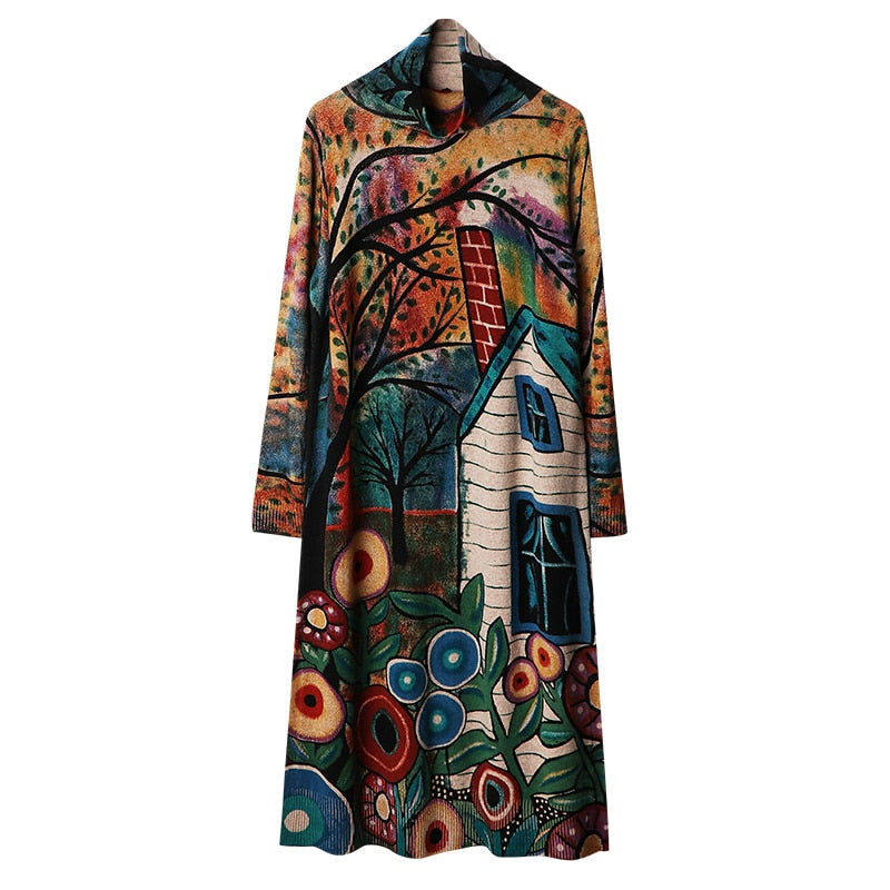 Vestido de lã Sabrina