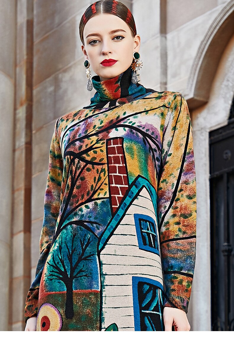 Vestido de lã Sabrina