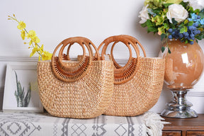Bolsa de palha forrada