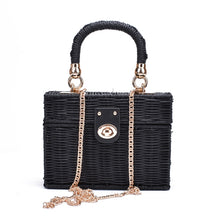 Bolsa de mão e ombro rattan Baú