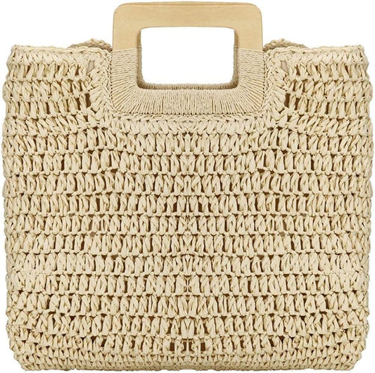 Bolsa de praia de palha forrada