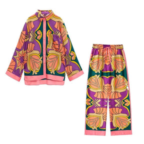 Conjunto Anastácia - Camisa e calça com elástico