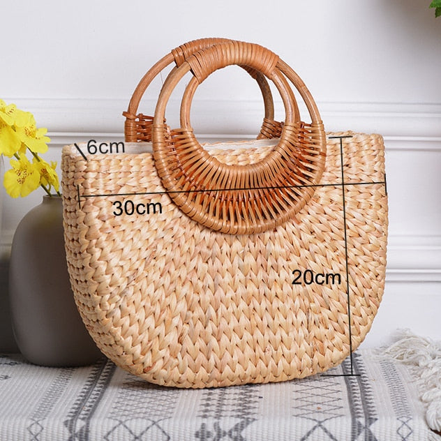 Bolsa de palha forrada