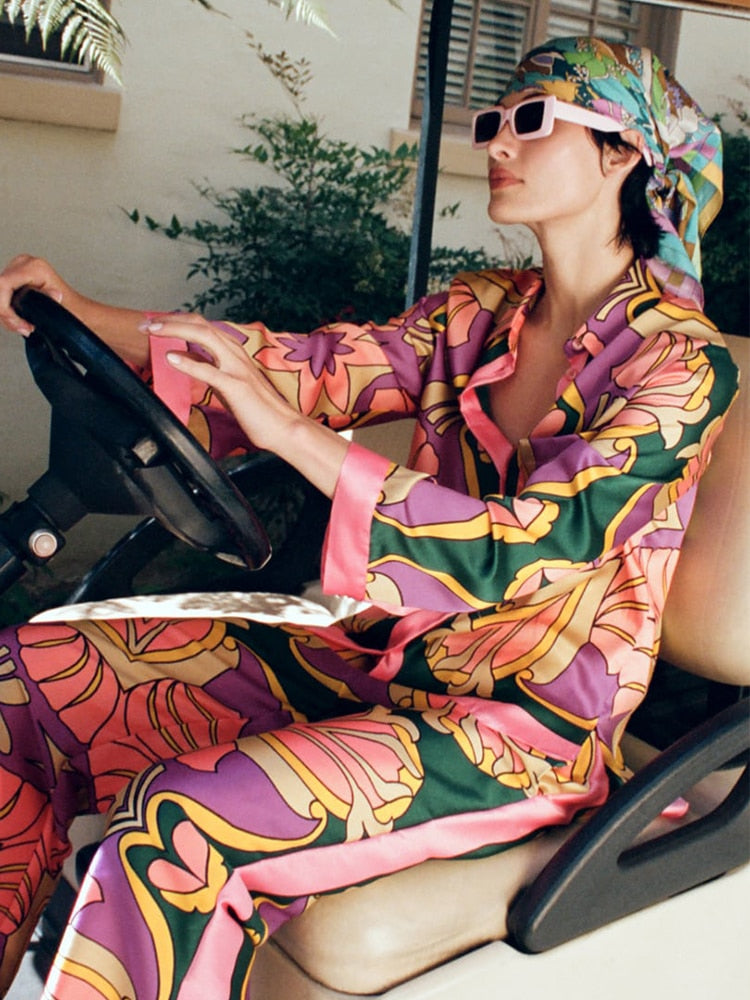 Conjunto Anastácia - Camisa e calça com elástico