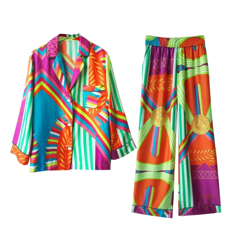 Conjunto Aretha - Camisa e calça com elástico
