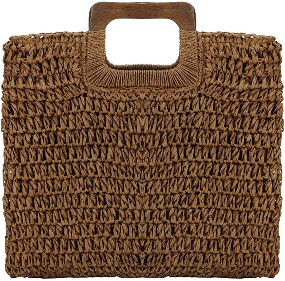 Bolsa de praia de palha forrada