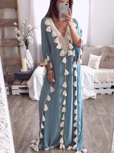 Saída de Praia Vanessa - Algodão e Rayon com Detalhes em Tassel